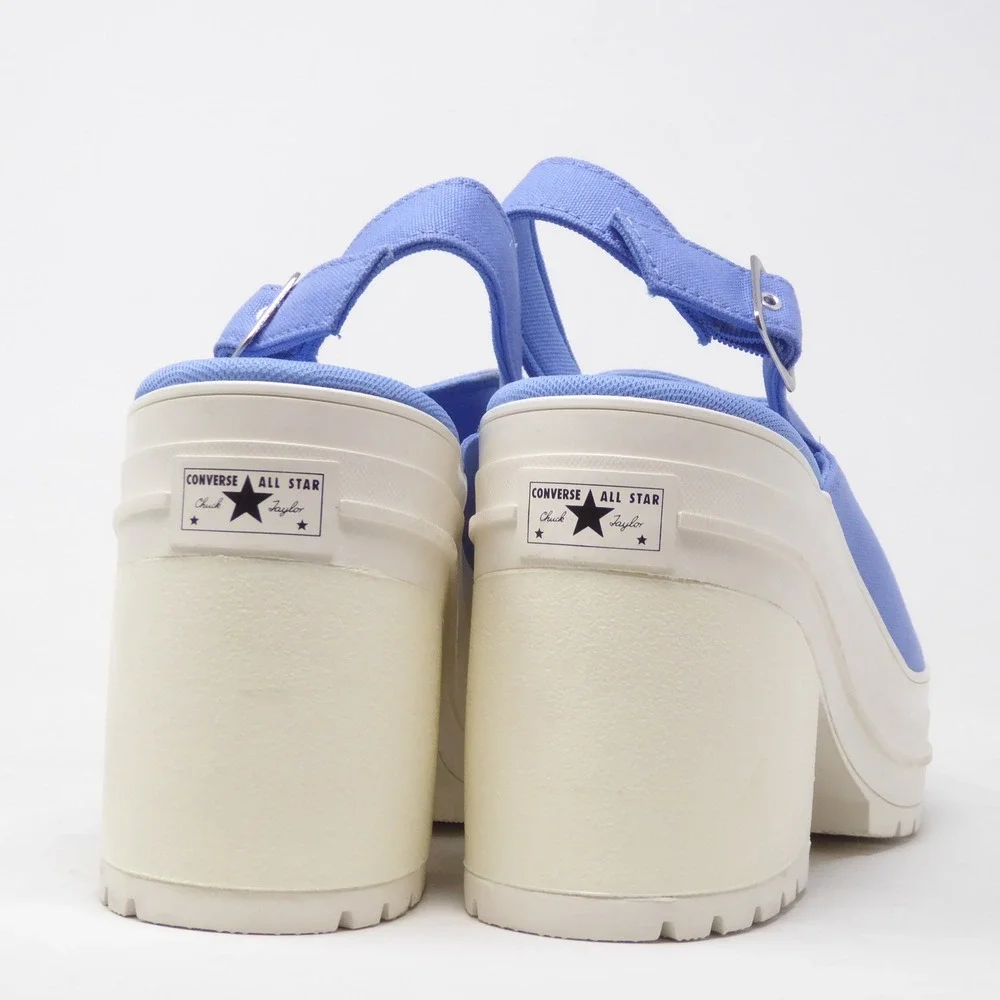 Converse Women Chuck 70 De Luxe Heel Platform Sandal Open Sky Blue A13810F Sz 11